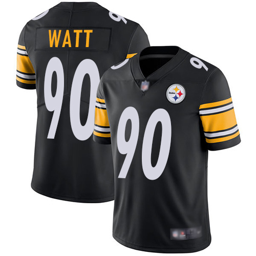 Youth Pittsburgh Steelers Football 90 Limited Black T J Watt Home Vapor Untouchable Nike NFL Jersey